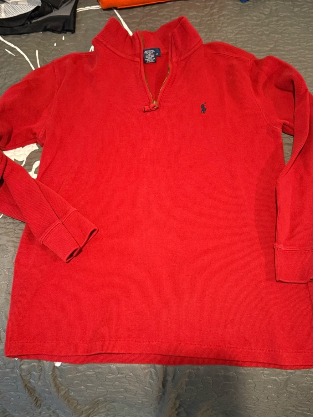 Ralph Lauren Red Half-Zip Pullover Sweater